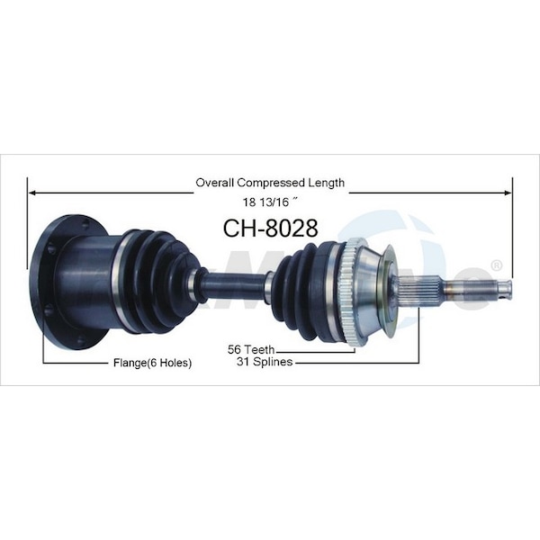Surtrack Axle Cv Axle Shaft, Ch-8028 CH-8028 - main
